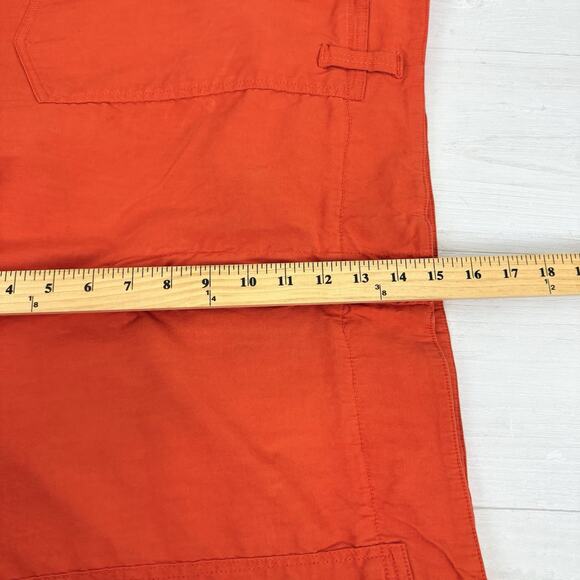 Anthropologie Maeve The Naomi Wide-Leg Flare Pants Plus Size 26W Orange Preppy - Picture 14 of 16